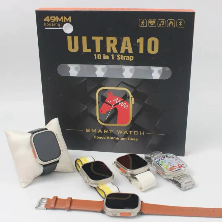 Ultra 10 smart watch 10 in 1 straps