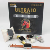 Ultra 10 smart watch 10 in 1 straps