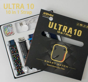 Ultra 10 smart watch 10 in 1 straps